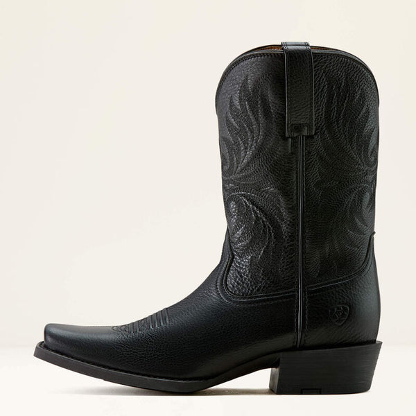 Ariat Men's Sport Narrow Cutter Toe Boot in Black Deertan