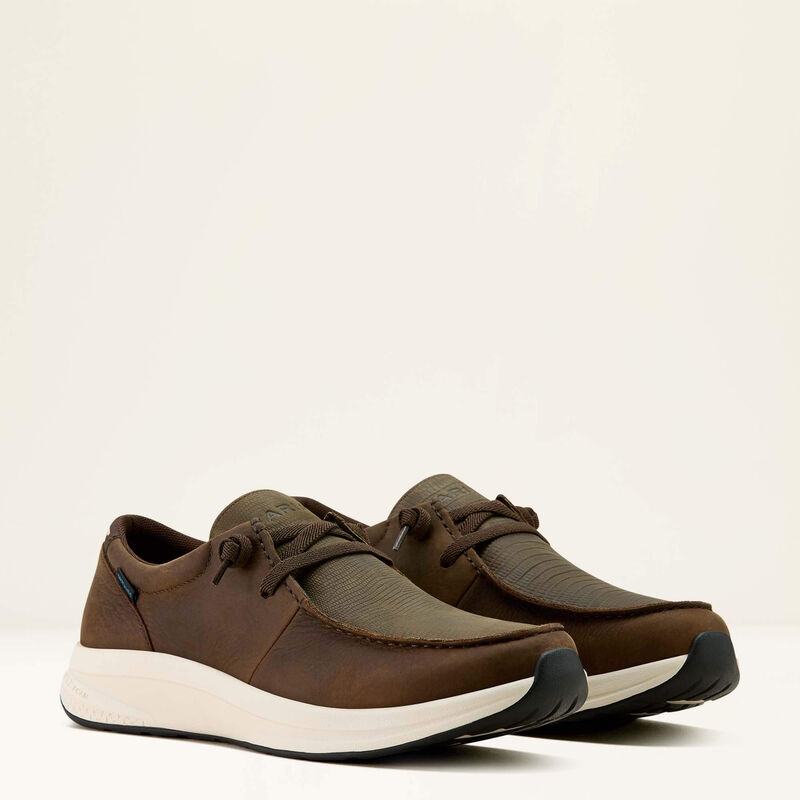 Ariat Men's Buckeye H20 Waterproof Shoe in Dark Brown & Brown Lizard Print