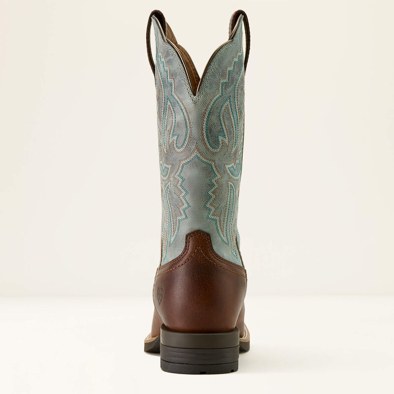Ariat Women's Hybrid Ranchwork Wide Square Toe Western Boot in Peanut