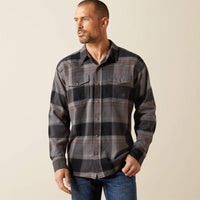 Ariat Men's L/S Hernandez Retro Fit Western Snap Shirt in Dark Grey (Available in Regular & Tall Sizes)