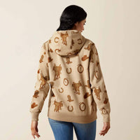 Ariat Women's Logo 2.0 Hoodie in Savannah Tan Heather (Available in Regular and Plus Sizes)