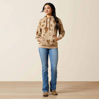 Ariat Women's Logo 2.0 Hoodie in Savannah Tan Heather (Available in Regular and Plus Sizes)