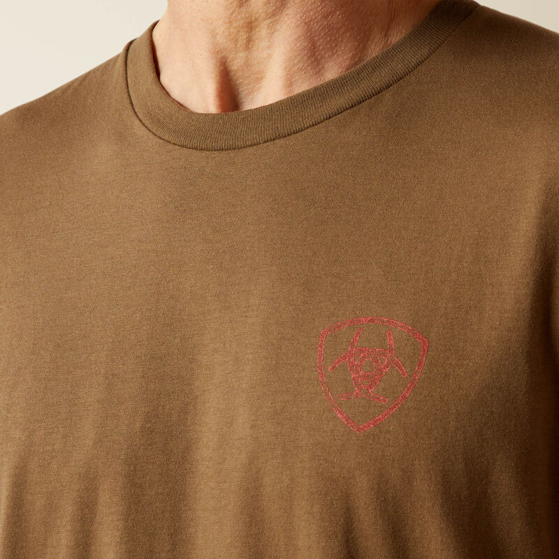 Ariat Men's Stone Arrowhead T-Shirt in Teak