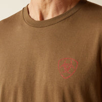 Ariat Men's Stone Arrowhead T-Shirt in Teak