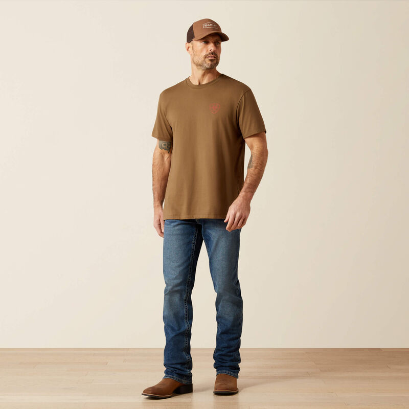 Ariat Men's Stone Arrowhead T-Shirt in Teak