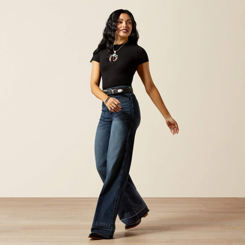 Ariat Women’s Ultra High Rise Jill Wide Leg Jean in Pasadena