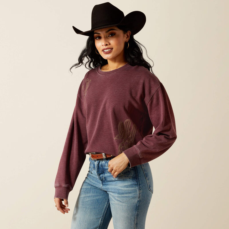 Ariat Women's Valley Crew Neck Sweatshirt in Port Royale