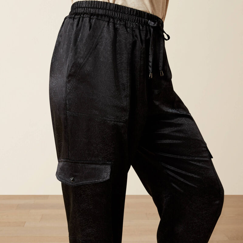 Ariat Women's Silky Cargo Python Print Jogger in Black
