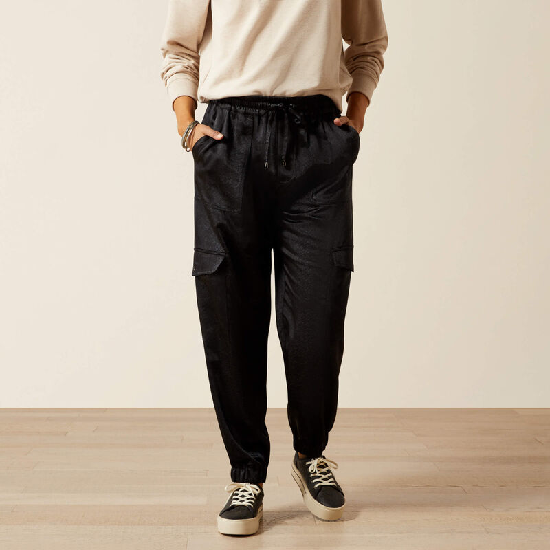 Ariat Women's Silky Cargo Python Print Jogger in Black