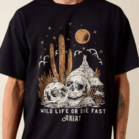 Ariat Men's Wild Life Boxy T-Shirt in Washed Black