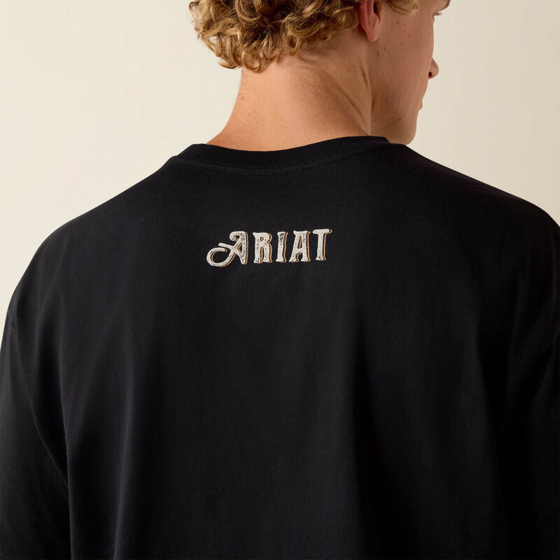 Ariat Men's Wild Life Boxy T-Shirt in Washed Black