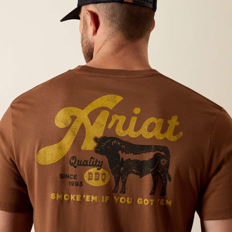 Ariat Men's  BBQ Smoke Classic Fit T-Shirt in Soft Silt