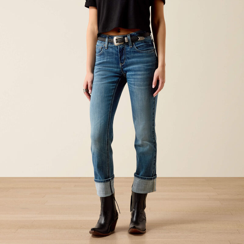 Ariat Women’s Perfect Rise Silvie Straight Leg Crop Jeans in Glenwood