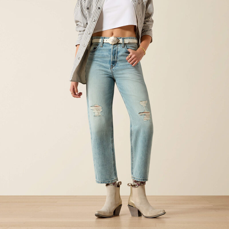 Ariat Women’s Ultra High Rise Tomboy Relaxed Straight Leg Jeans in Saratoga