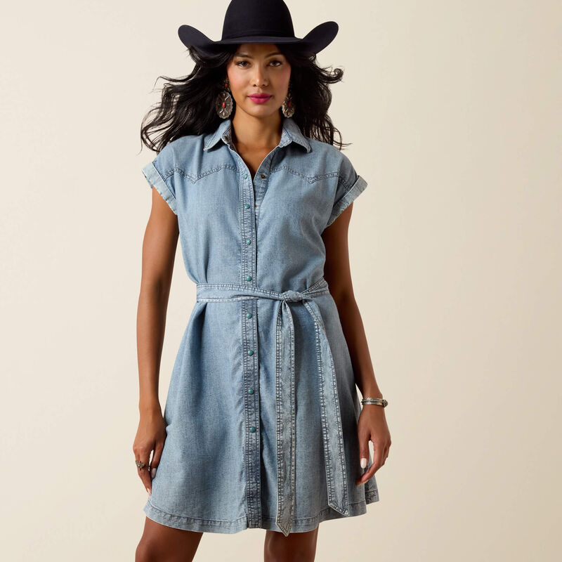 Ariat Women's Hampton Dress in Medium Blue