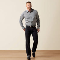 Ariat Men's L/S Everything Classic Fit Shirt in Black Mini Medallion