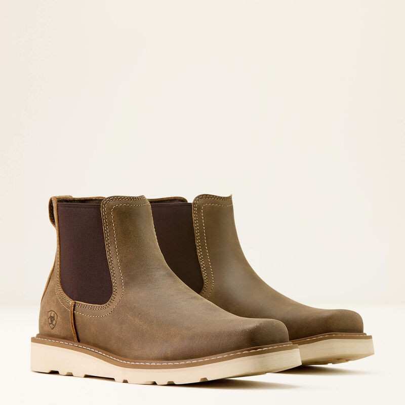 Ariat Men's Rambler Recon Square Toe Chelsea Boot in Brown Bomber