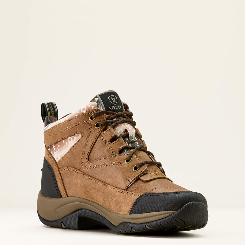 Ariat Women's Terrain Tooled Boot in Dark Tan/Natural Southwest Print