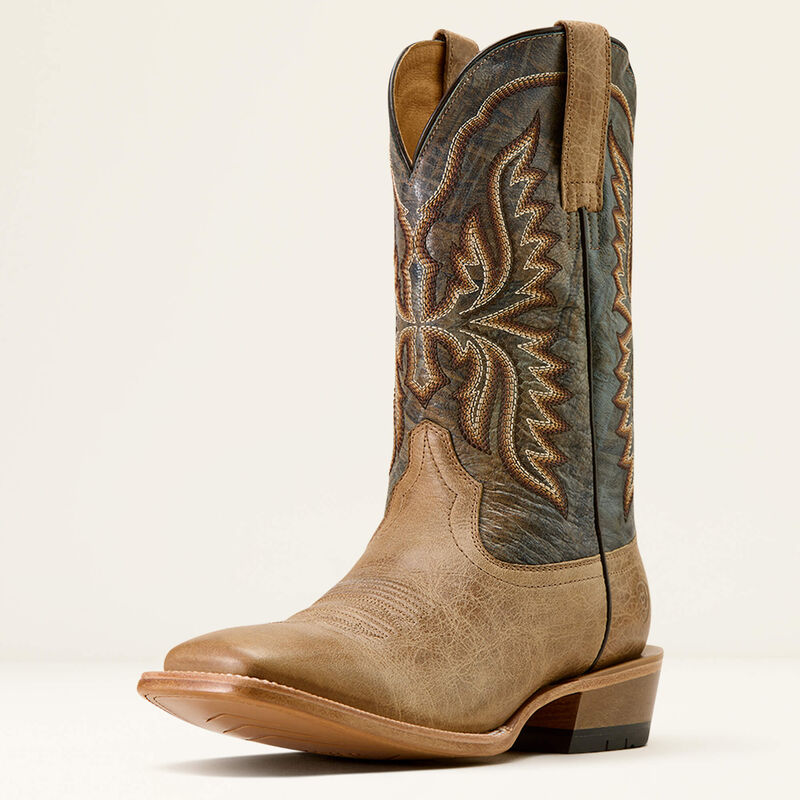Ariat Men's Preston Wide Square Toe Cowboy Boot in Desert Bone/Plume