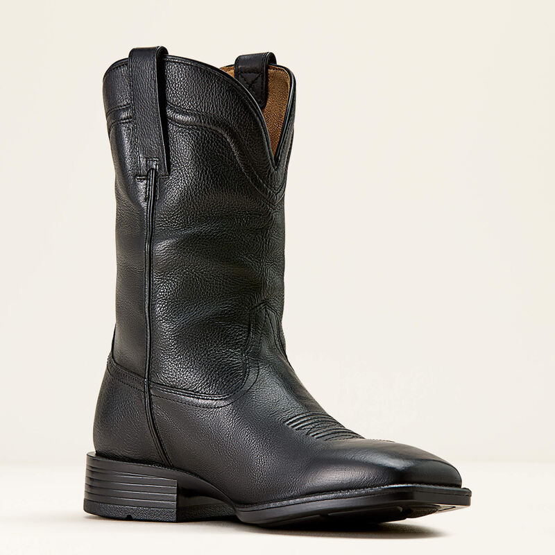 Ariat Men's Alden Wide Square Toe Western Boot in Eclipse Black