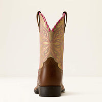 Ariat Kid's Sundown Western Boot in Georgia Clay/ Royal Gold Metallic