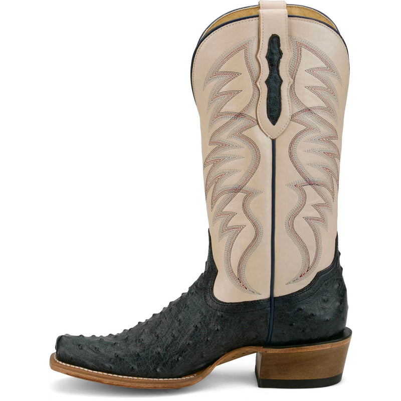 Tony Lama Men's Tyler 13" Ostrich Boot in Grey