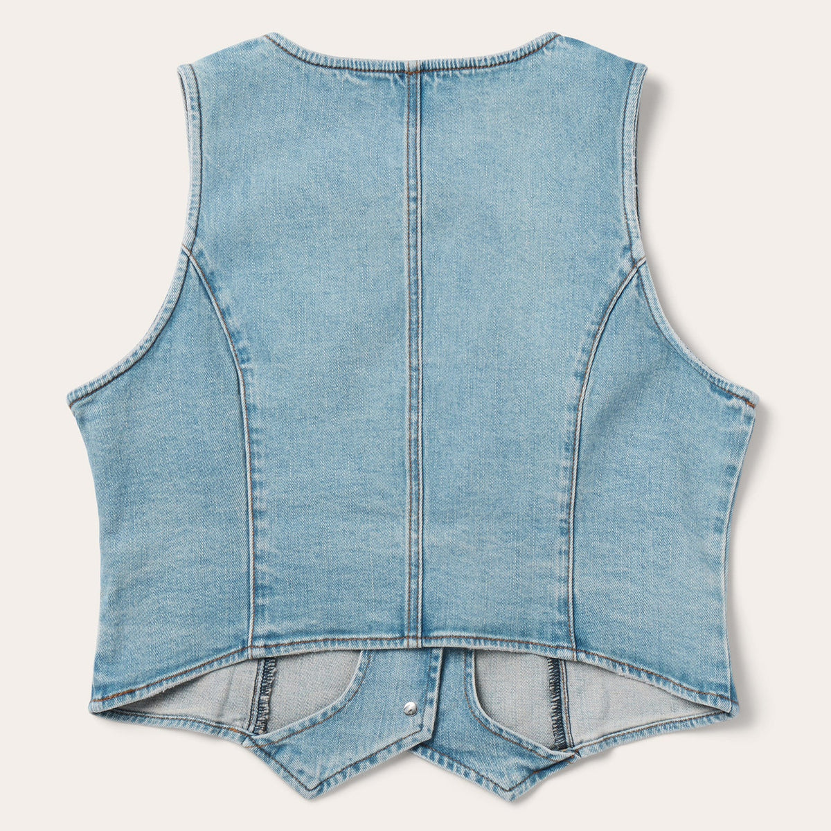 Stetson Women's Light Rinse Denim Vest in Blue