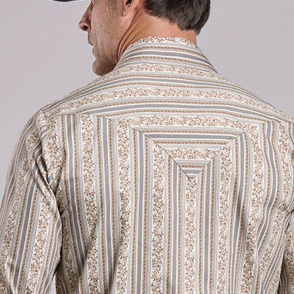 Stetson Men's Frontier Wallpaper Print Western Snap Shirt