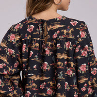 Stetson Women's L/S Night Ride Blouse in Black