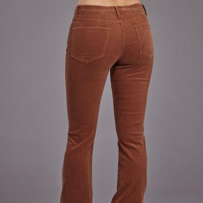 Stetson Women's High Rise Corduroy Flare Jean in Brown