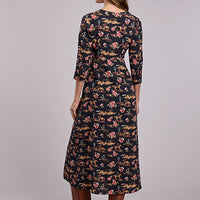 Stetson Women's Night Ride Printed Midi Dress in Black