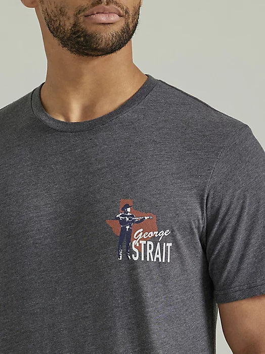 Wrangler Men's George Strait Graphic T-Shirt in Charcoal Heather