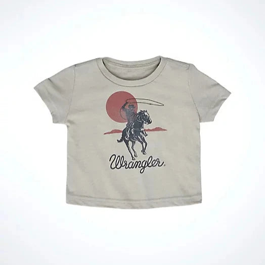 Wrangler Baby & Toddler Boy's Roping Cowboy Graphic T-Shirt in Trench Coat Heather