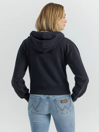 Wrangler Retro Women's Landscape Graphic Hoodie in Dark Navy