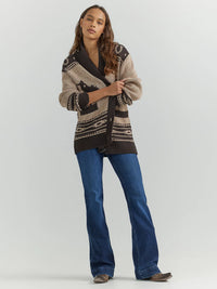 Wrangler Retro Women's Desert Cardigan in Chocolate