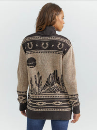 Wrangler Retro Women's Desert Cardigan in Chocolate