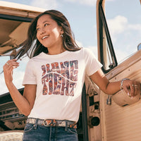 Girl's Wrangler x Lainey Wilson Hang Tight Tee in White