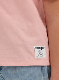 Girl's Wrangler x Lainey Wilson Lainey Shadow Ringer Tee in Blossom