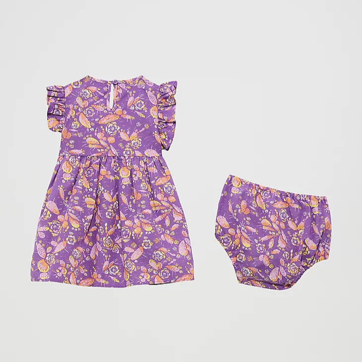 Wrangler Baby & Toddler Girl's Ruffle Sleeve Dress in Purple Cacti