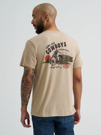 Wrangler Men's Bucking Cowboy Graphic T-Shirt in Trenchcoat