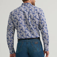 Wrangler Men's 20X L/S Competition Western Snap Shirt in Atlantic Paisley (Available in Tall Sizes!)