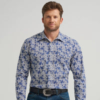 Wrangler Men's 20X L/S Competition Western Snap Shirt in Atlantic Paisley (Available in Tall Sizes!)