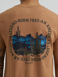 Wrangler Men's S/S Legend Desert Back Graphic T-Shirt in Legendary Brown
