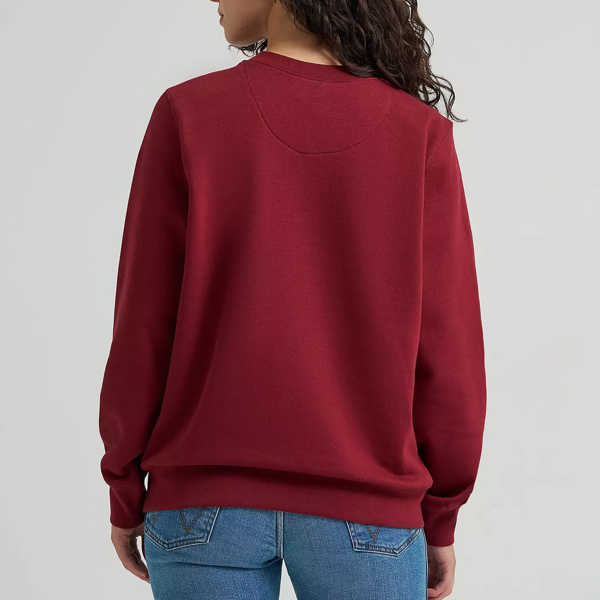 Wrangler Women's Graphic Crew Sweatshirt in Cabernet
