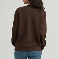 Wrangler Women's Desert Crew Sweatshirt in Brown