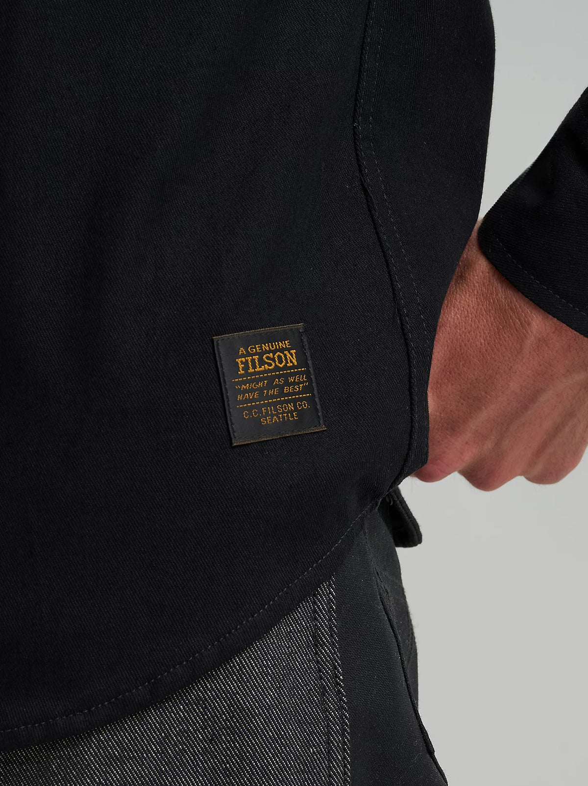 Wrangler x Filson Men's L/S Adventure Western Snap Shirt in Black