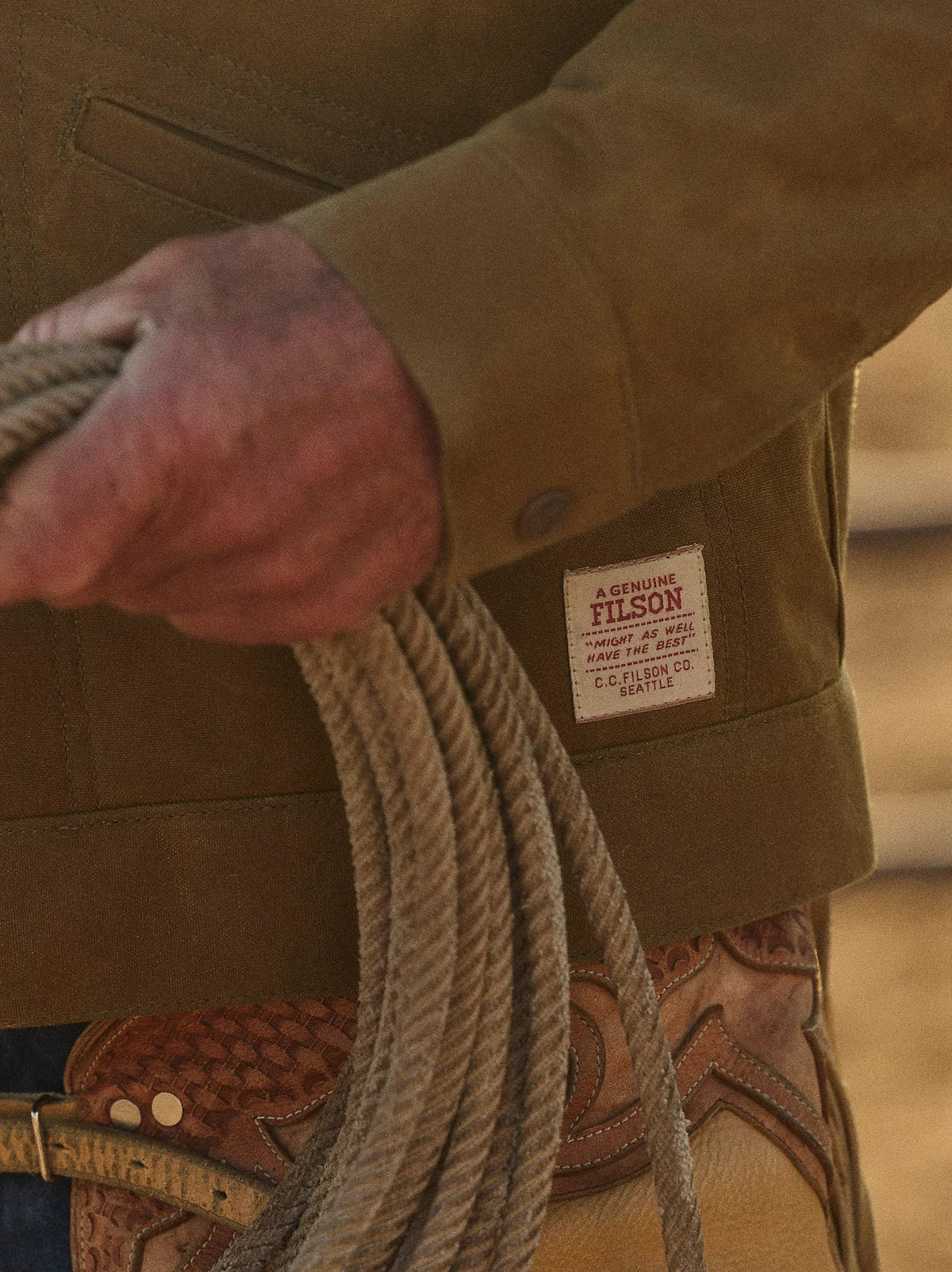 Wrangler x Filson Men's Adventure Jacket in Tan