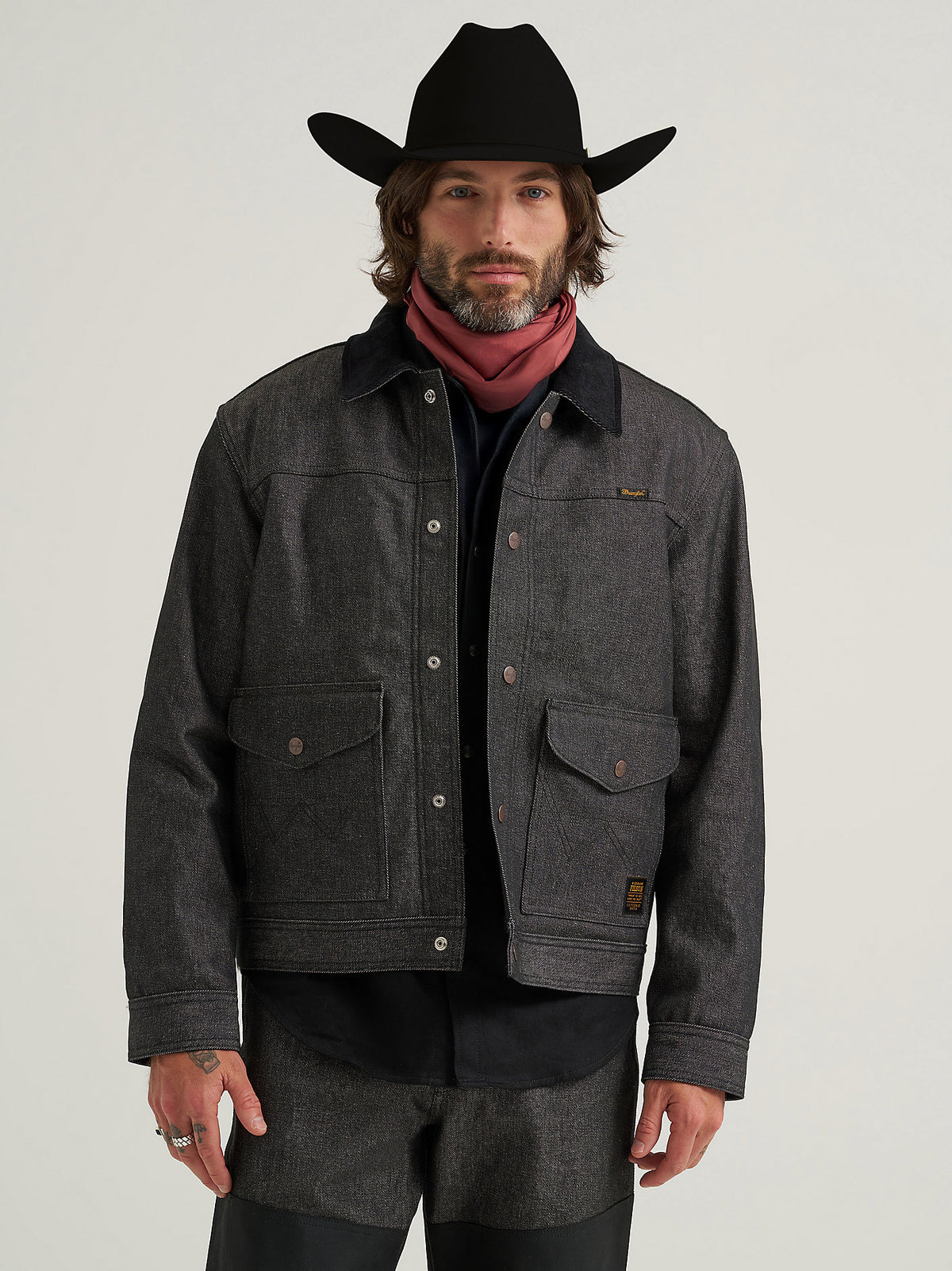 Wrangler x Filson Men's Denim Work Jacket in Black