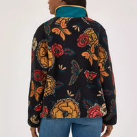 Wrangler Retro Women's Half Snap Sherpa Pullover in Butterfly Black