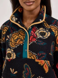 Wrangler Retro Women's Half Snap Sherpa Pullover in Butterfly Black